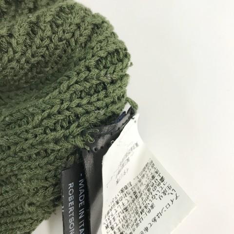 Drumohr ドルモア コットン ニットセーター ケーブル編み カーキ系 50 