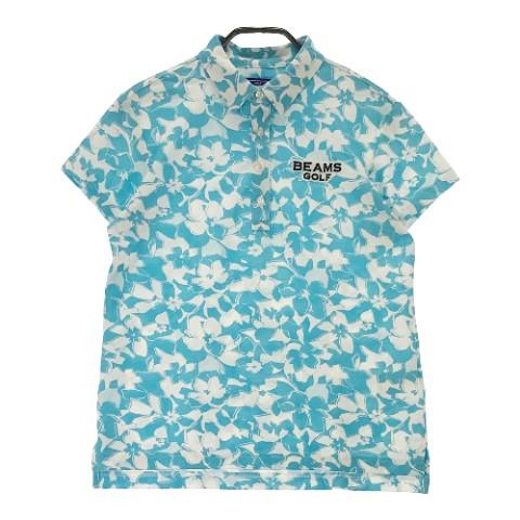 BEAMS GOLF ビームスゴルフ 2021年モデル 半袖ポロシャツ 花柄 ブルー