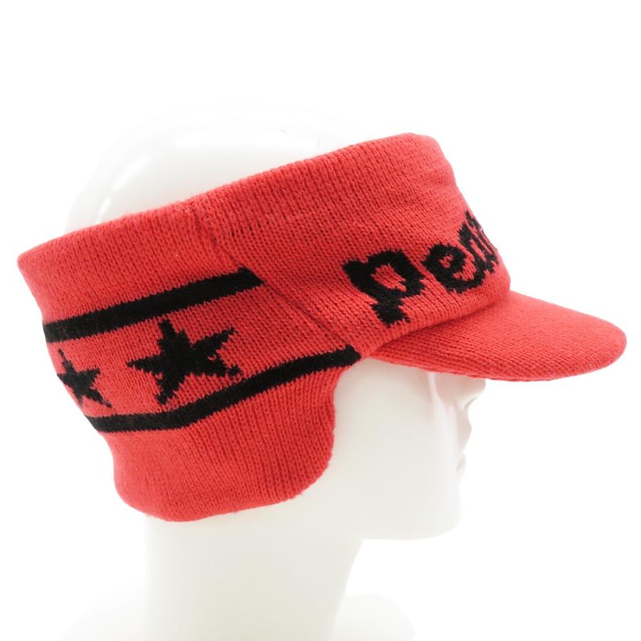 PEARLY GATES パーリーゲイツ ニット サンバイザー レッド系 FR PEARLY GATES パーリーゲイツ ニット サンバイザー レッド系 FR