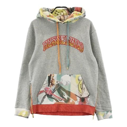 RUSSELUNO ラッセルノ スウェットパーカー 総柄 グレー系 5 ゴルフ  