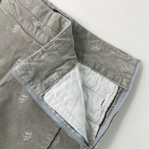 ADMIRAL アドミラル  インナー付コーデュロイスカート 刺繍総柄 グレー系 S ゴルフウェア レディース