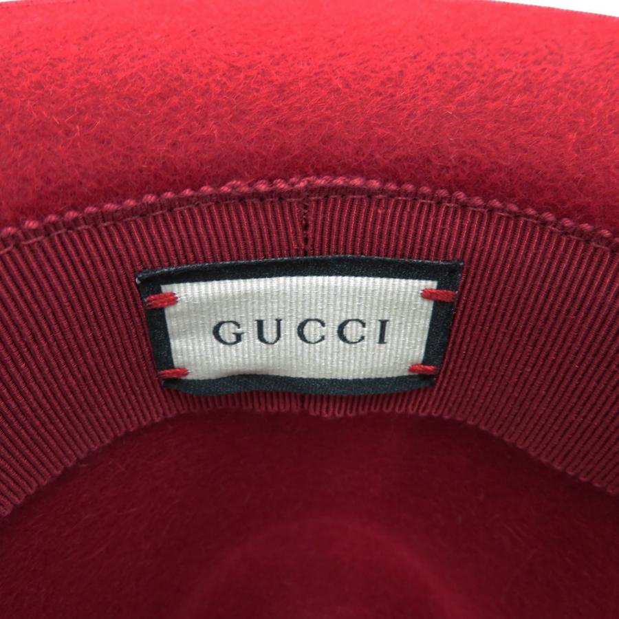 GUCCI グッチ 628551 ハット レッド系 L 58cm レディース : 1