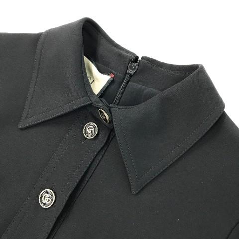 GUCCI グッチ 661672 半袖ワンピース ダブルG チェーン ブラック GUCCI グッチ 661672 半袖ワンピース ダブルG チェーン ブラック