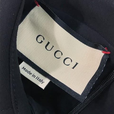 GUCCI グッチ 661672 半袖ワンピース ダブルG チェーン ブラック GUCCI グッチ 661672 半袖ワンピース ダブルG チェーン ブラック