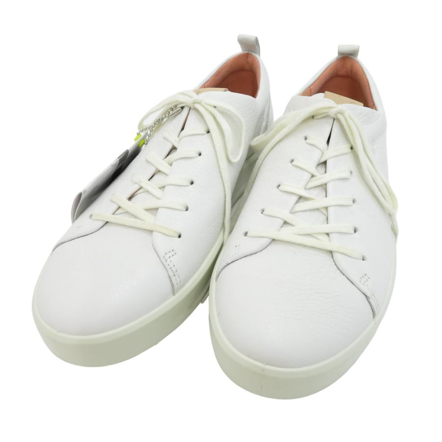 美品】ecco エコー スパイクレス ゴルフシューズ SOFT ホワイト系 24.5 