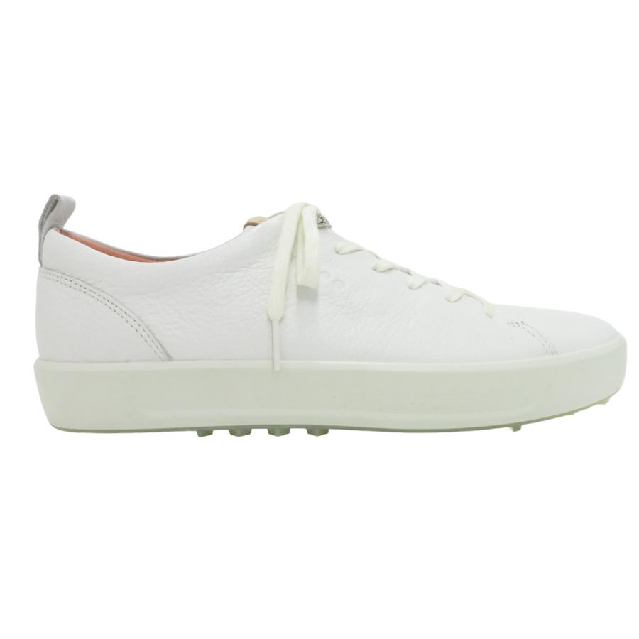 美品】ecco エコー スパイクレス ゴルフシューズ SOFT ホワイト系 24.5 
