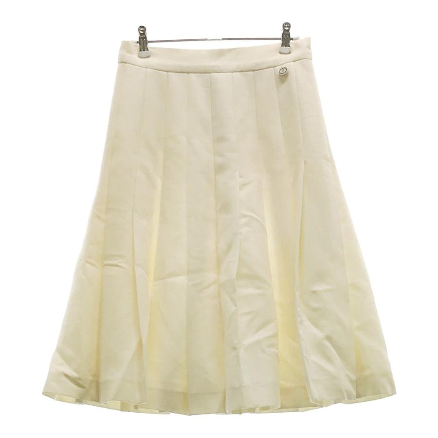 CHANEL ホワイト プリーツスカート 38 【公式通販】