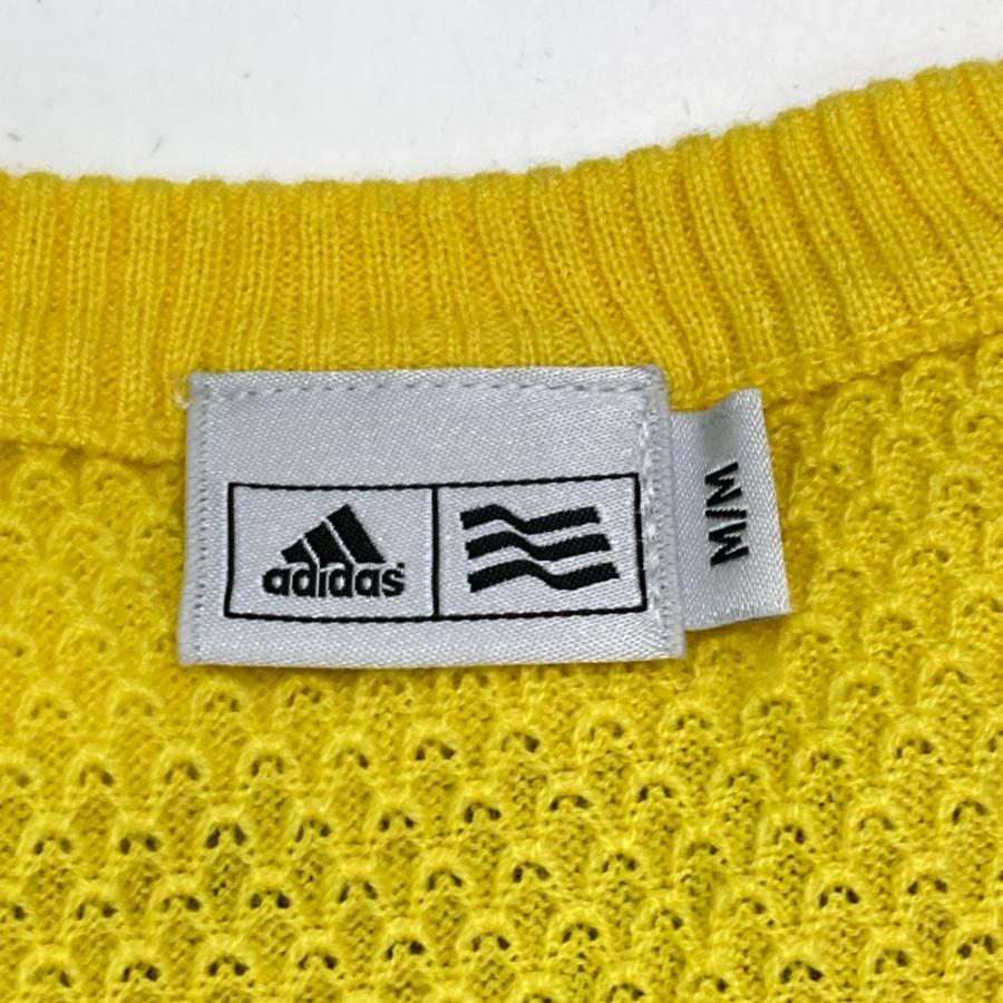 ADIDAS GOLF アディダスゴルフ ニットベスト イエロー系 M ゴルフ 