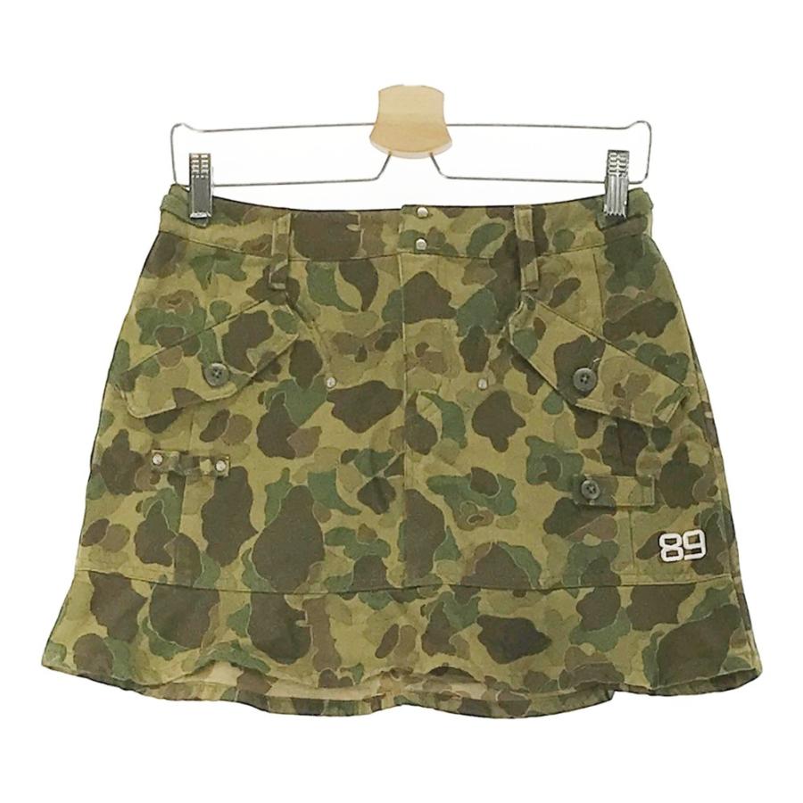 PEARLY GATES パーリーゲイツ スカート 迷彩 カモフラ柄 カーキ系 1  