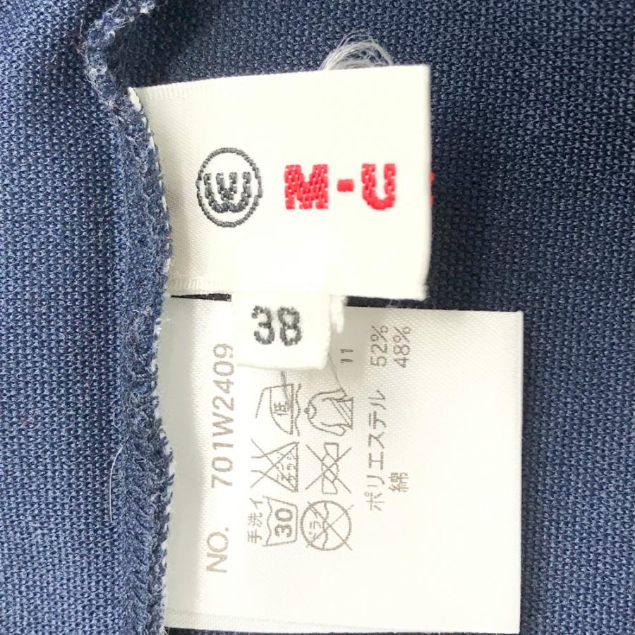 MU SPORTS エムユースポーツ  ハーフジップ半袖Tシャツ  ネイビー系 38 ゴルフウェア レディース｜stst-used｜06