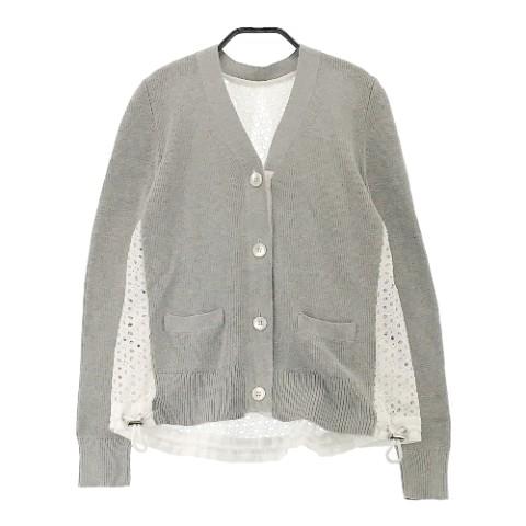 sacai サカイ 17-03036 切替カーディガン グレー系 1 レディース