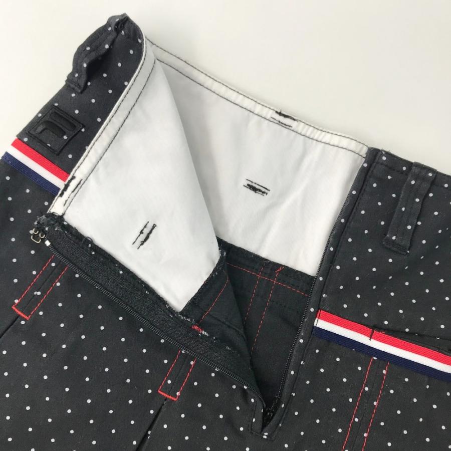 FILA GOLF フィラゴルフ プリーツスカート ドット柄 ブラック系