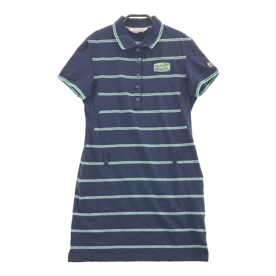 Munsingwear（マンシングウェア） R.line 半袖ワンピース ボーダー柄