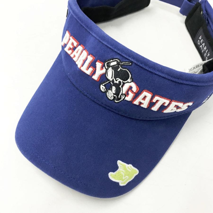 PEARLY GATDS パーリーゲイツ スヌーピー サンバイザー PEARLY GATES（パーリーゲイツ） サンバイザー スヌーピー ブルー系 FR