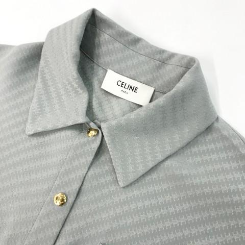 CELINE セリーヌ 長袖シャツ ブラウス グレー系 36 レディース