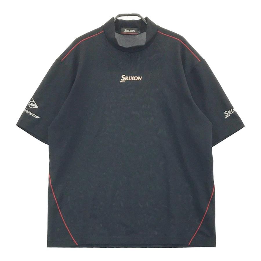 SRIXON スリクソン ハイネック 半袖Tシャツ ブラック系 L ゴルフウェア