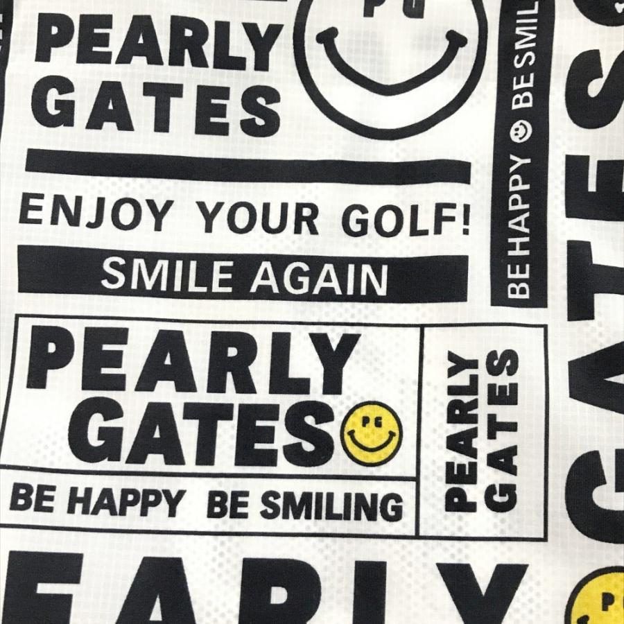 PEARLY GATES パーリーゲイツ ウィンドブレーカー ジャケット パーカー ニコちゃん PGスマイル 総柄 ホワイト系 1 ゴルフ