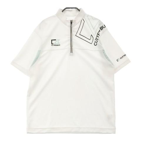 CUTTER&BUCK カッターアンドバック ハーフジップ 半袖Tシャツ ホワイト