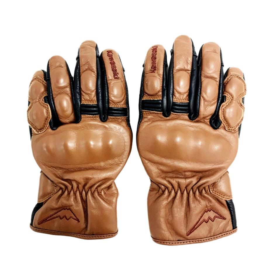 KUSHITANI クシタニ KUSHITANI×Kawasakiレイブングローブ ブラウン系 M