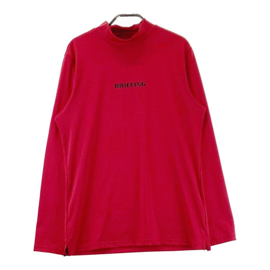 BRIEFING ハイネックレッドシャツ BRIEFING GOLF ブリーフィング ハイネック長袖Tシャツ レッド系 M