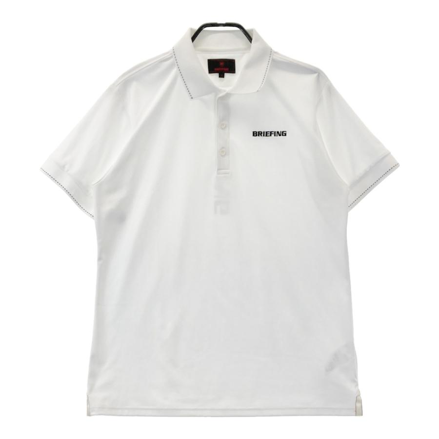 BRIEFING GOLF ブリーフィング 半袖ポロシャツ ホワイト系 L ゴルフ