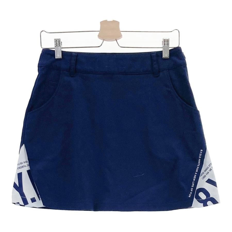 【美品】 ハチヤーズ 8YARDS スカート ゴルフウェア 黒×白 L 裏起毛 8YARDS ハチヤーズ スカート ネイビー系 L ゴルフウェア レディース