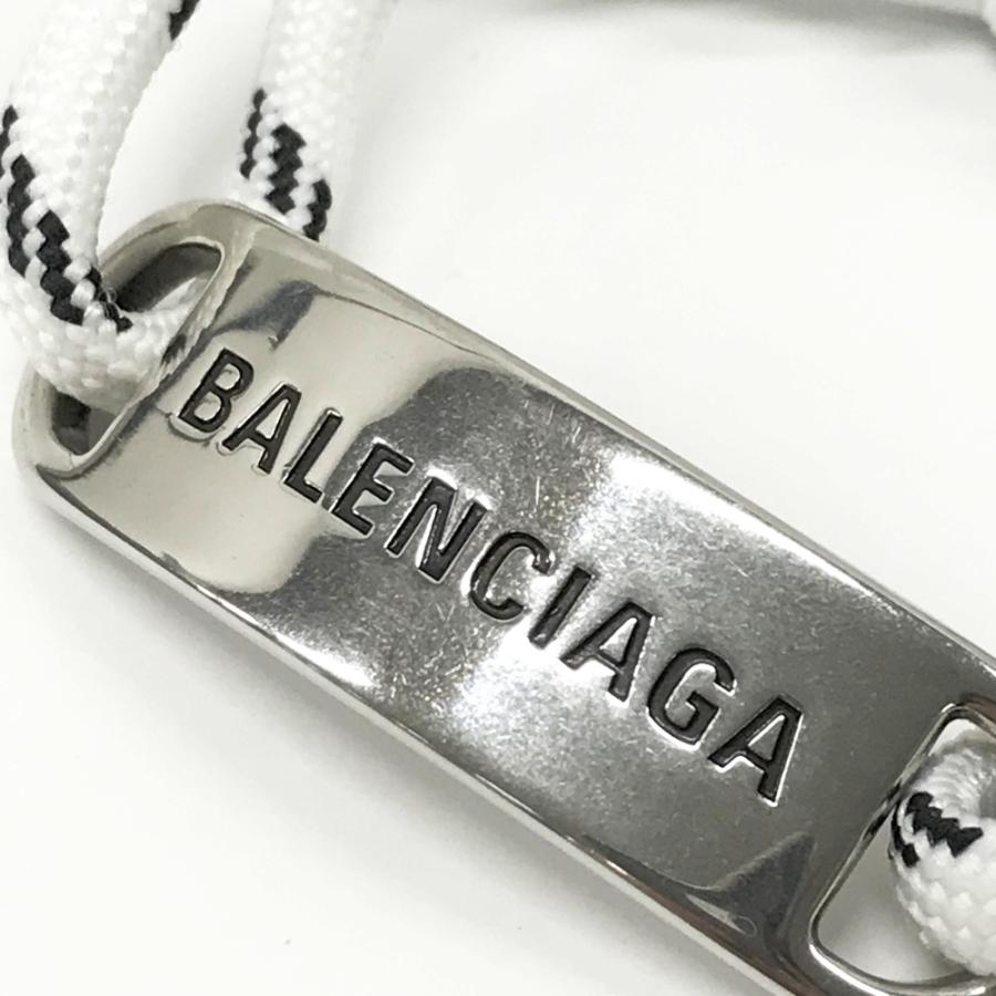 BALENCIAGA バレンシアガ プレート バングル ブレスレット シルバー系