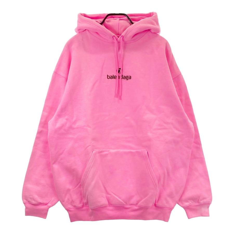 バレンシアガ　レア ニューヨーク風景プリント パーカー ピンク BALENCIAGA バレンシアガ パーカー ピンク系 S メンズ : ブランド古着