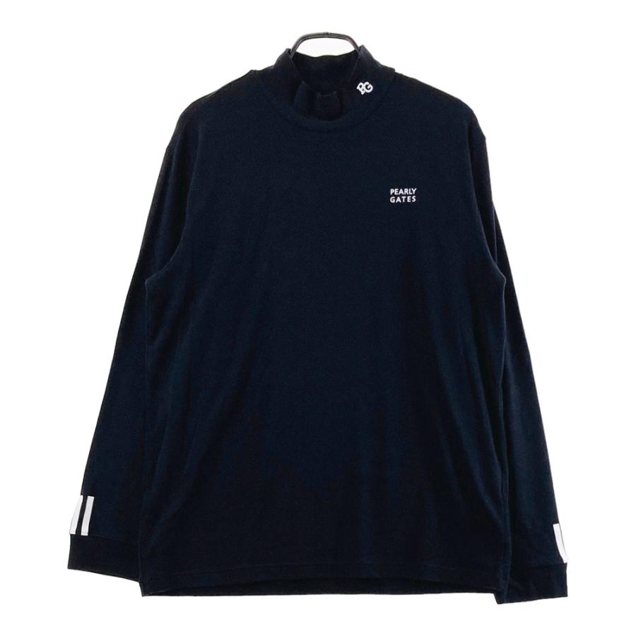 PEARLY GATES パーリーゲイツ 長袖モックネック Tシャツ ブラック系 7