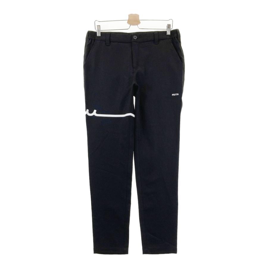 ムータマリンゴルフブラック スラックス メンズパンツ 新品】MUTA MARINE ムータマリン ストレッチスラックス ブラック系 6/L