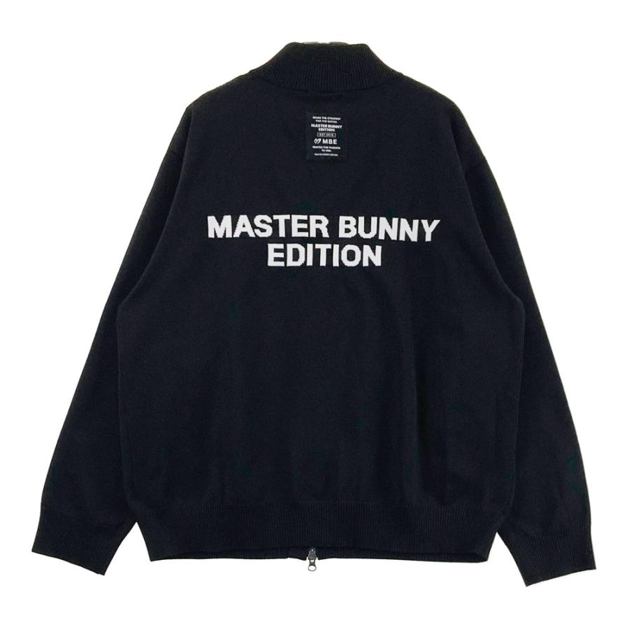 サイズ：5 MASTER BUNNY EDITION マスターバニーエディション  ニットジャケット  ブラック系 [240003002465] ゴルフウェア メンズ ストスト MASTER BUNNY EDITION（マスターバニーエディション） ニット