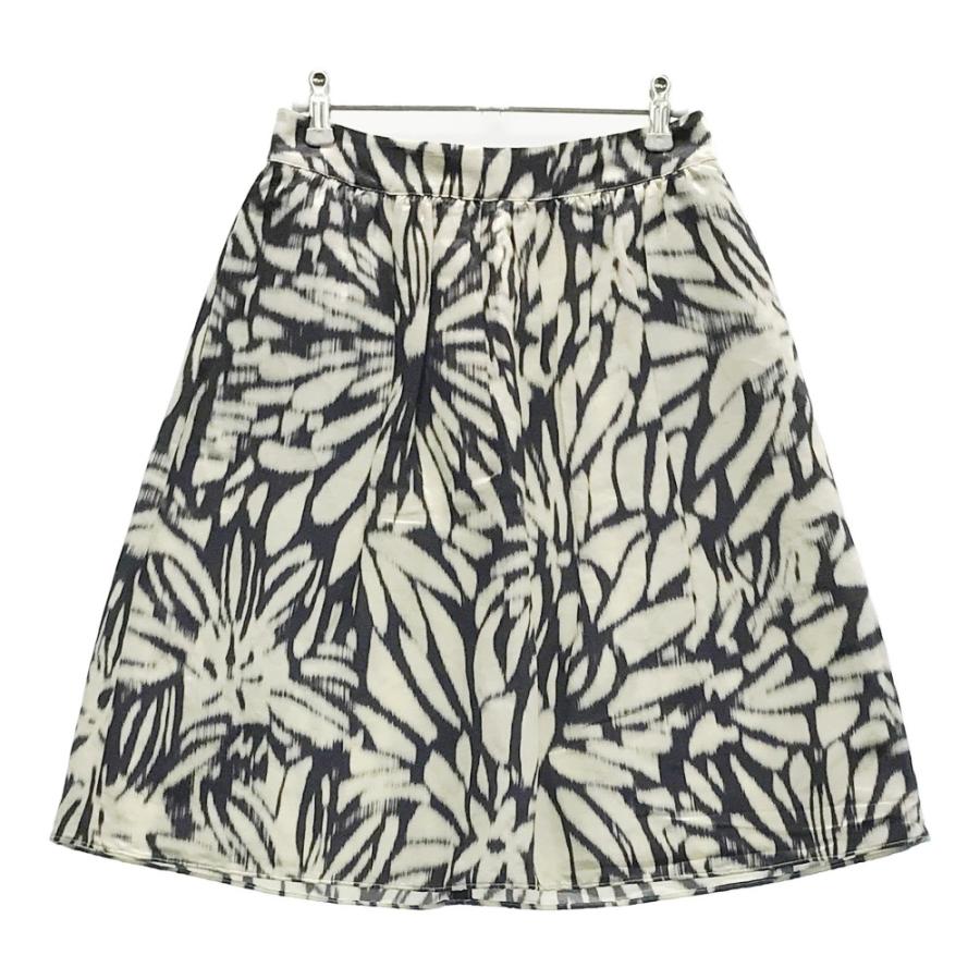 ETRO エトロ 裏地付きスカート リネン混 花柄 ホワイト系 38  