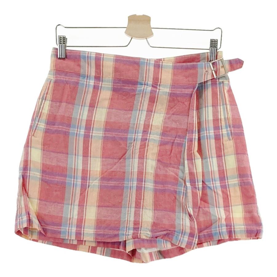 BEAMS GOLF ビームスゴルフ キュロット スカート チェック柄 レッド系