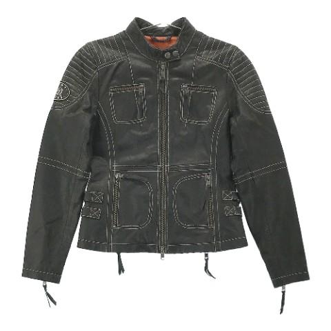 HARLEY DAVIDSON ハーレーダビッドソン 98086-15VW シングルライダースジャケット  ブラック系 XS バイクウェア レディース｜stst-used｜02