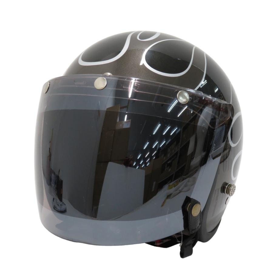 RIDEZ ライズ ヘルメット LX FLAMEZ GM ブラック系 61-62 バイクウェア メンズ