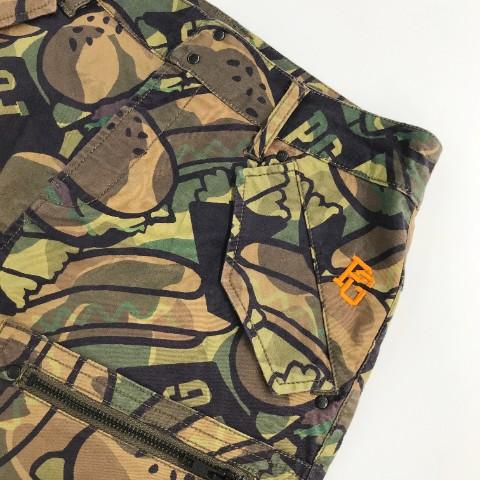 パーリーゲイツレデース、ハンバーガーカモフラ柄スカート