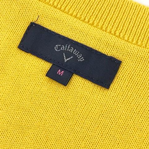 Callaway（キャロウェイ） Vネックニットベスト イエロー系 M ゴルフ