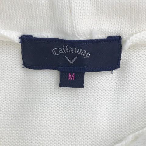 Callaway CALLAWAY キャロウェイ フード付き ニット ベスト ホワイト系