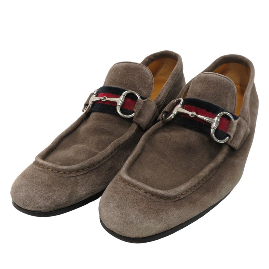 グッチホースビットローファーシェリーラインスエードGUCCI