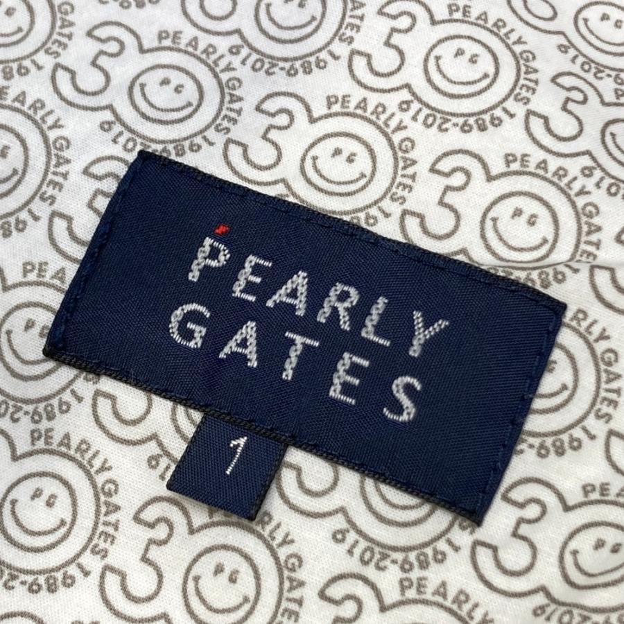 PEARLY GATES パーリーゲイツ 30周年 スカート シアサッカー 刺繍 ストライプ柄 ブルー系 1 ゴルフウェア レディースの画像