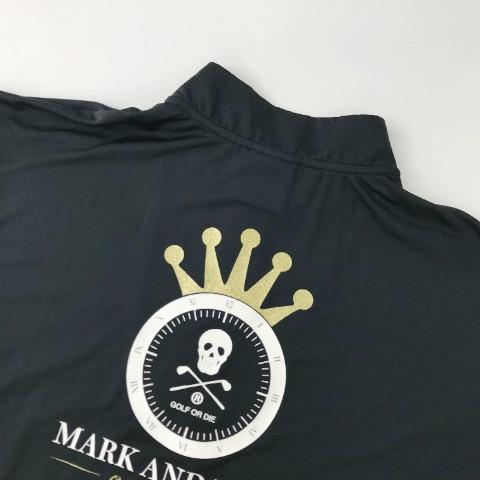 マークアンドロナ　新品未使用　　半袖　限定品　ゴルフウェアー　メンズ MARK&LONA マークアンドロナ 半袖ハーフジップTシャツ ブラック
