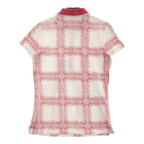 Munsingwear ペイズリー柄 半袖ポロシャツ レッド サイズL新品未着用 Munsingwear（マンシングウェア） 半袖 ポロシャツ ペイズリー柄