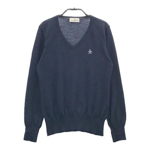 MUNSINGWEAR マンシングウェア ウール混 ニットセーター ネイビー系 M 