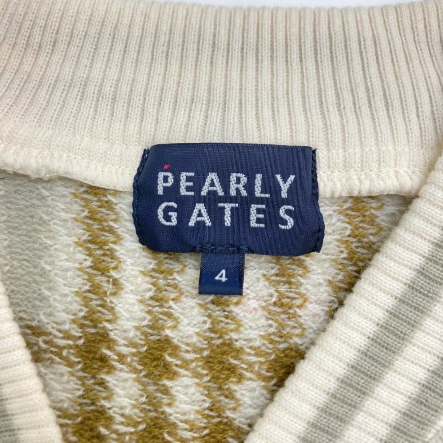 PEARLY GATES パーリーゲイツ ウール ジップジャケット チェック柄 ベージュ系 4 ゴルフウェア メンズ_4