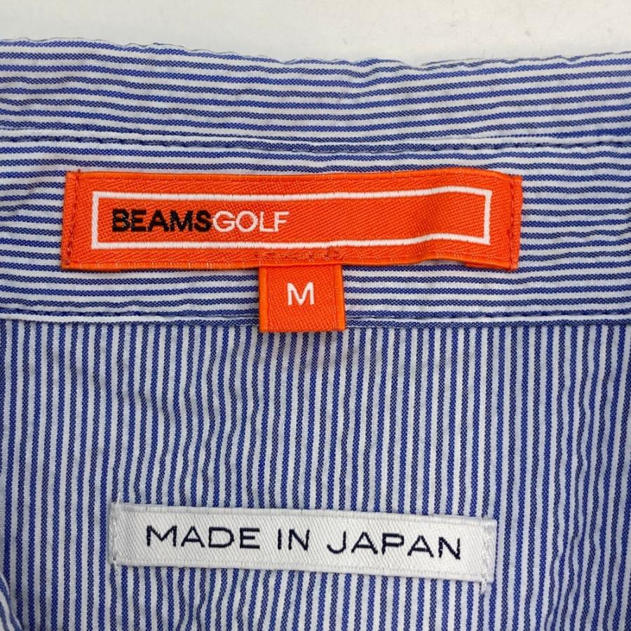 BEAMS GOLF シアサッカーストライプ ポロシャツ BEAMS GOLF（ビームス ゴルフ） 半袖ポロシャツ シアサッカー