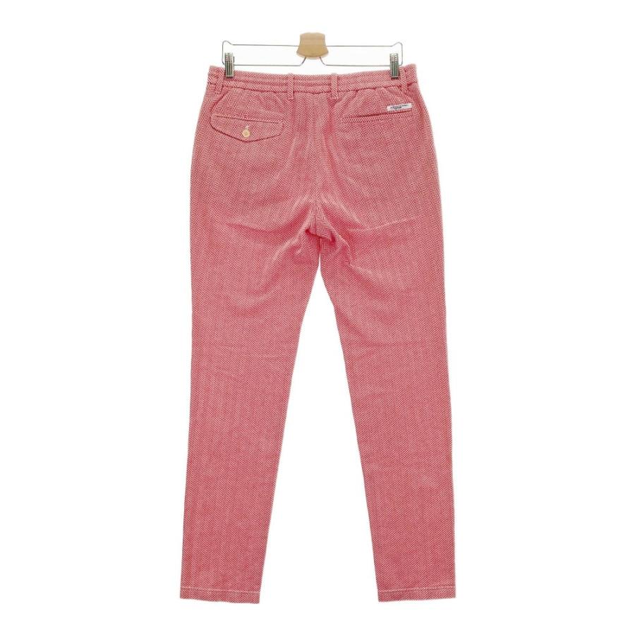 MASTER BUNNY EDITION ロングパンツ ロゴ柄サイズ6 ゴルフ マスターバニー×バットマン パンツ グレー×黒 サイドロゴ ウール