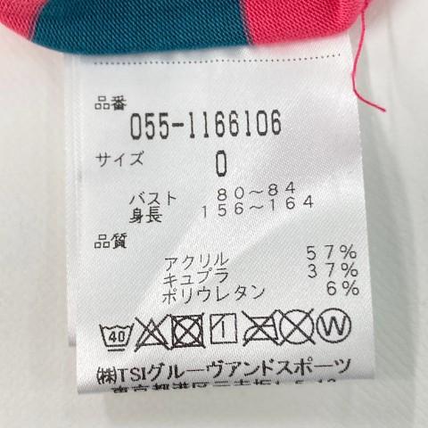 【新品】PEARLY GATES パーリーゲイツ 2021年モデル ハイネック長袖Tシャツ ボーダー柄 ピンク系 0 ゴルフウェア レディースの画像