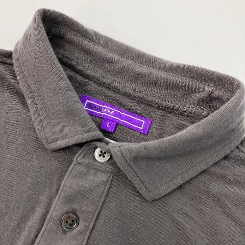 BEAMS GOLF ビームスゴルフ 2023年モデル カシミヤ混 半袖ポロシャツ  グレー系 L ゴルフウェア メンズの画像