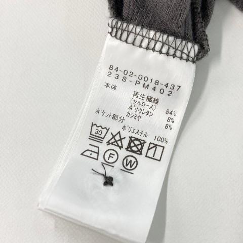 BEAMS GOLF ビームスゴルフ 2023年モデル カシミヤ混 半袖ポロシャツ  グレー系 L ゴルフウェア メンズの画像