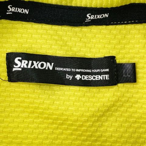 SRIXON スリクソン by DESCENTE 半袖ポロシャツ ボタンダウン  イエロー系 LL ゴルフウェア メンズ｜stst-used｜04